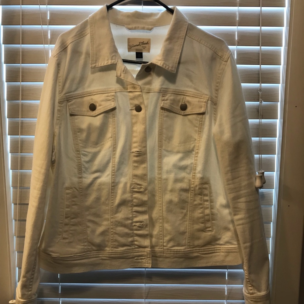 White denim jacket